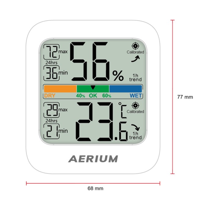 Monitor temperatury i wilgotności powietrza AERIUM T33 DUAL